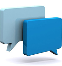 Two speech bubbles