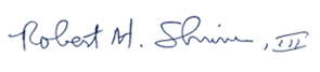 Signature of Robert H. Shriver, III