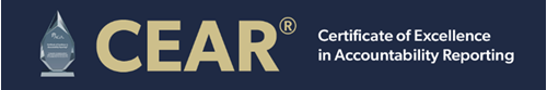 On the top, Logo of the Certificate of Excellence in Accountability Reporting and the text “Certificate of Excellence in Accountability Reporting”. On the bottom right, Cover of fiscal year 2023 Office of Personnel Management Agency Financial Report. On the bottom left, AGA logo on the top, with the following texts stating “Certificate of Excellence in Accountability Reporting presented to the U.S. Office of Personnel Management in recognition of outstanding effort in preparing the Agency Financial Report for fiscal year 2023.” Signatures from Ann M. Ebberts, MS, PMP, Chief Executive Officer, AGA and Andrew Lewis, CGFM, CPA, Chair, CEAR Board appeared at the bottom of the certificate.